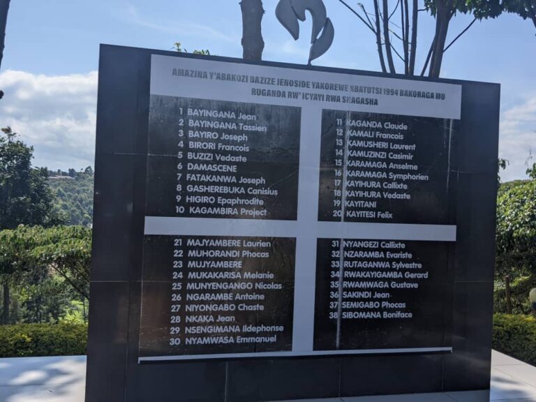 38 ni bo bamaze kumenyekana bari abakozi b'uru ruganda bishwe muri Jenoside yakorewe Abatutsi